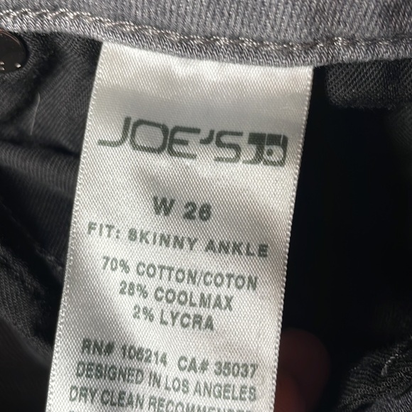 Joe’s Jeans Denim Gray skinny ankle Stretch Crop Size 26 - Picture 6 of 10